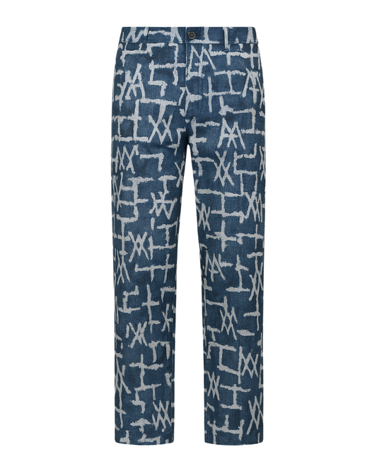 Pantaloni Fantasy effetto jeans sfrangiato