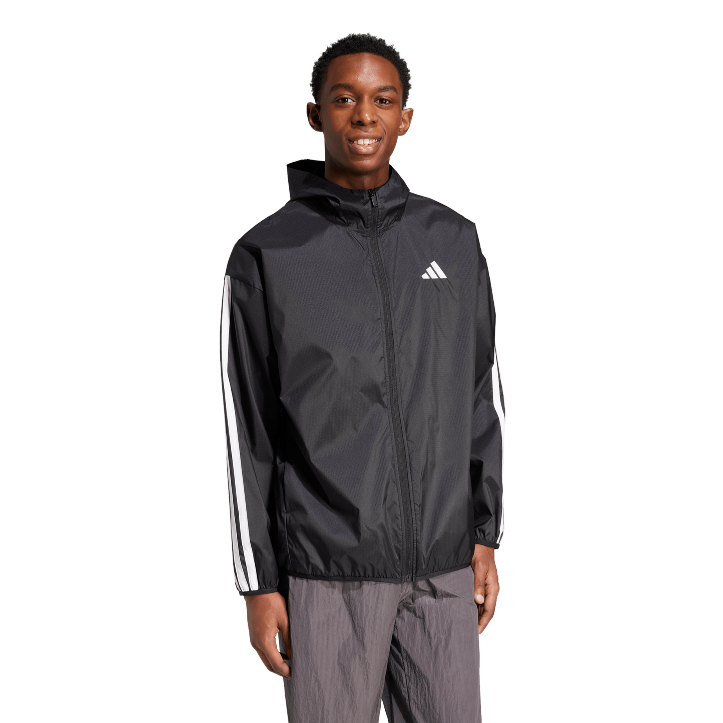 Adidas Giacca a vento Essential 3-Stripes Ripstop IM7848 Nero