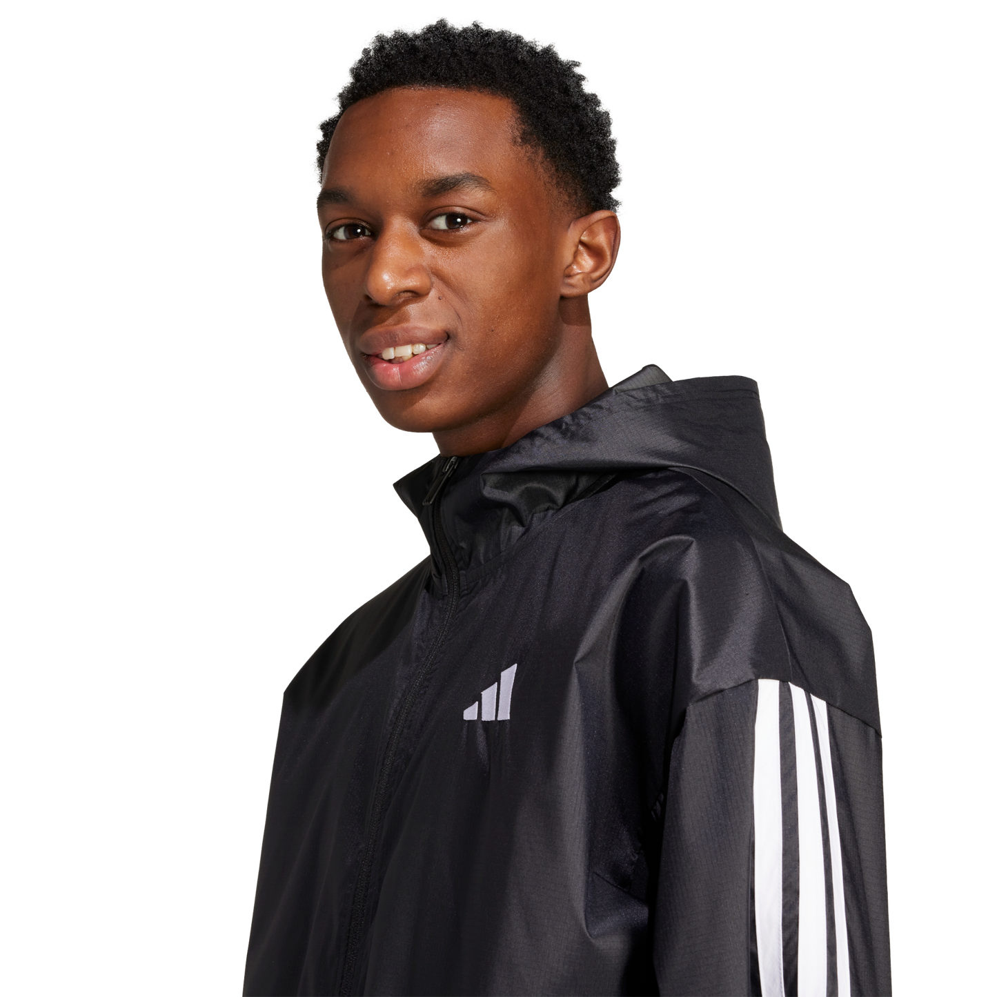 Adidas Giacca a vento Essential 3-Stripes Ripstop IM7848 Nero